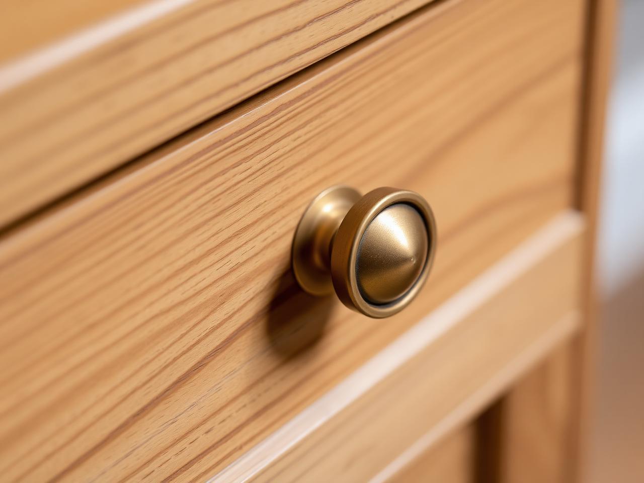 Détail de menuiserie et finitions en laiton dans un intérieur rénové